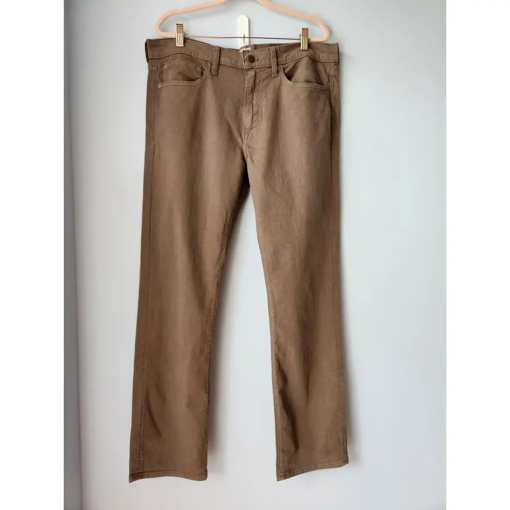 NWOT J. Crew Men's 770™ Straight-Fit Garment-Dyed Pant Green 35/32 *Flaw
